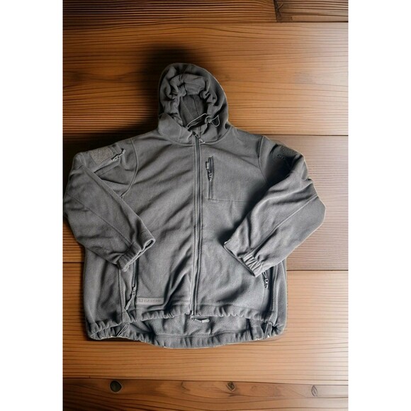 Baerskin Tactical Hoodie Mens 2XL Gray Fleece Full Zip Utility Jacket Outdoor - Picture 2 of 8